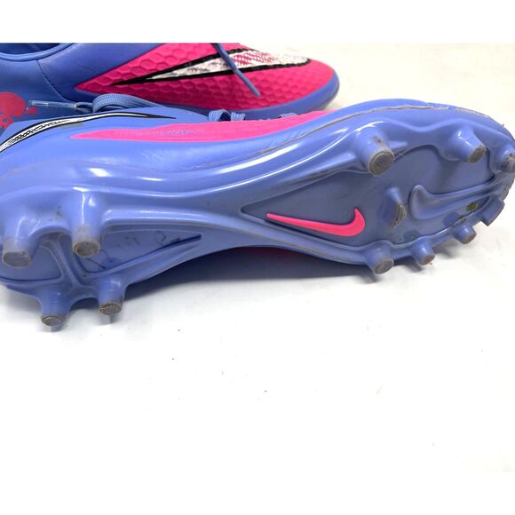 Nike JR Hypervenom Phelon Youth Soccer Cleats Size 7 Womens Blue Pink 599062 641 - Picture 5 of 10